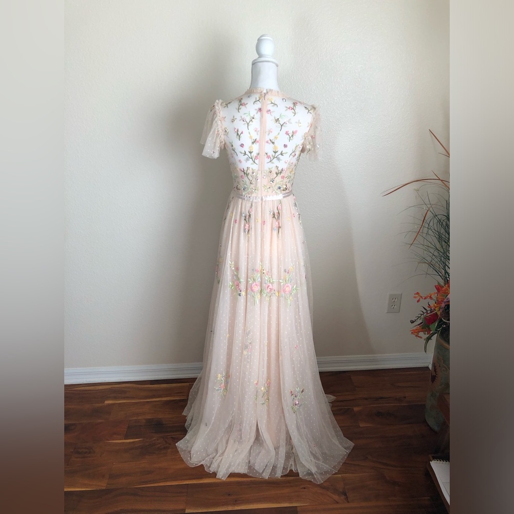 Needle & Thread Petunia Cap Sleeve Gown dress tulle ballerina sequins floral - Picture 10 of 16